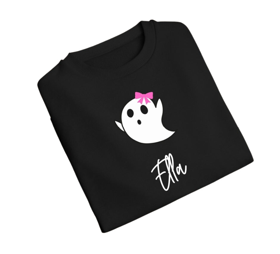 'Ghost Name' With Bow Sweatshirt
